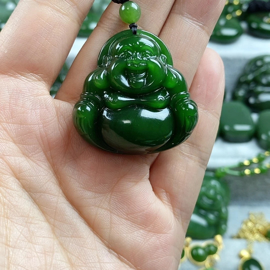 和田玉（碧玉）未镶嵌颈饰35mm