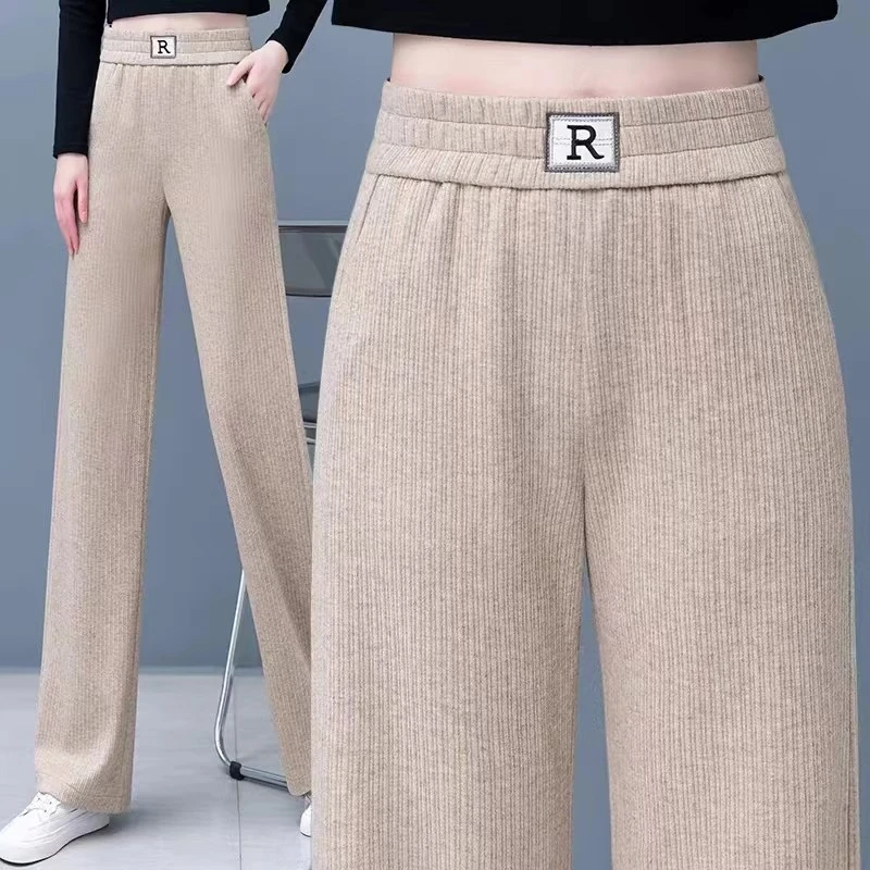 早秋妈妈裤女宽松高腰显瘦垂感休闲窄版女士春秋直筒裤子阔腿裤