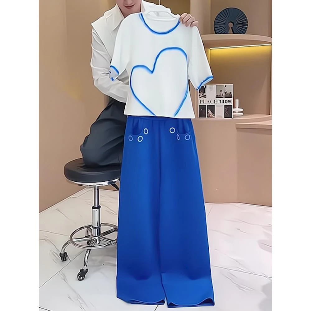 时尚百搭短款圆领减龄短袖T恤女2025夏季新款超好看两件套女装潮