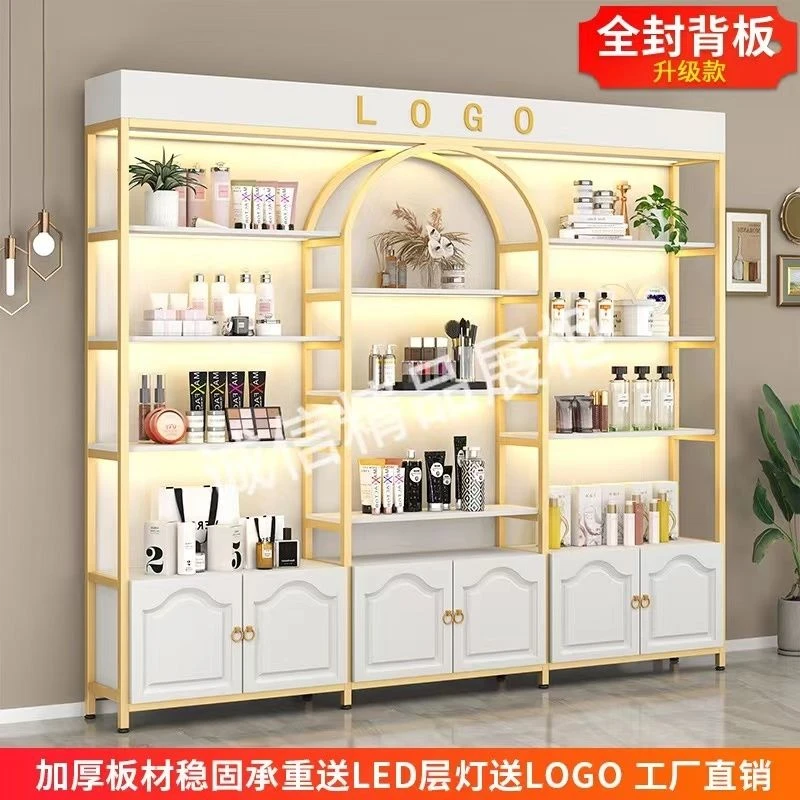 美容院展示柜彩妆护肤产品柜子置物架化妆品展示柜展示架化妆品