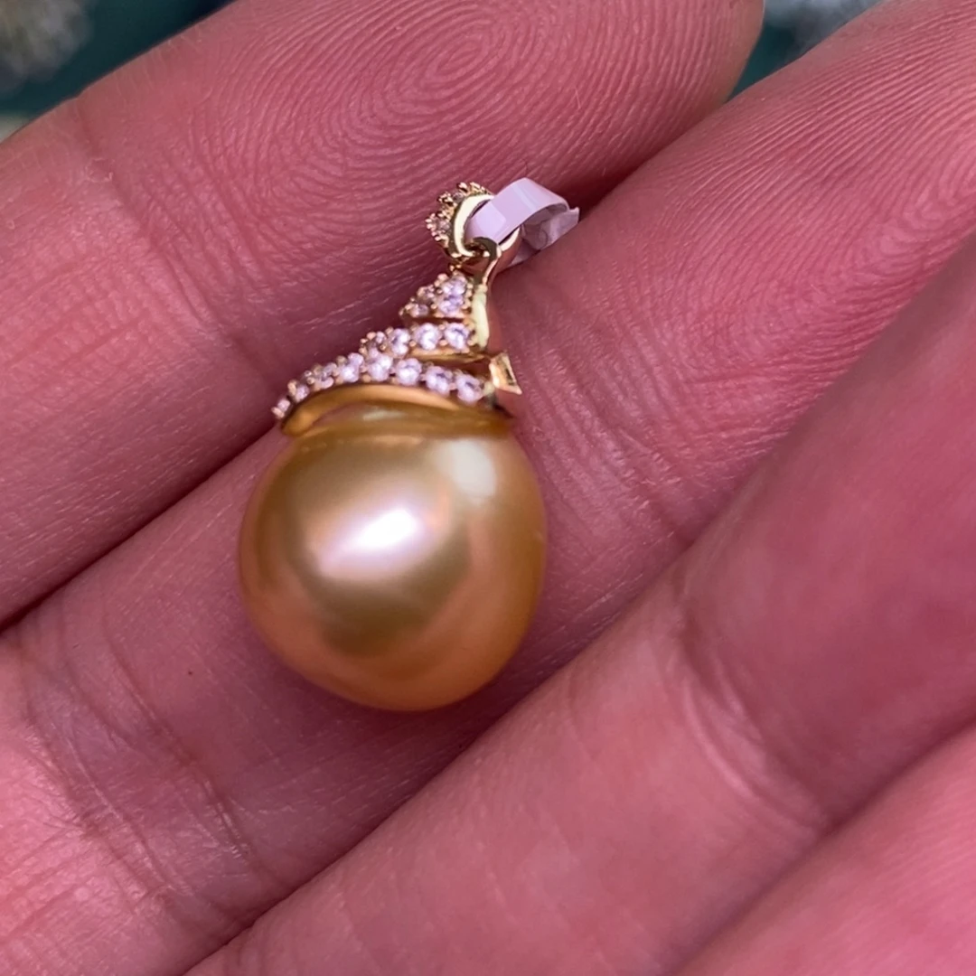 颈饰银S925镶嵌海水珍珠