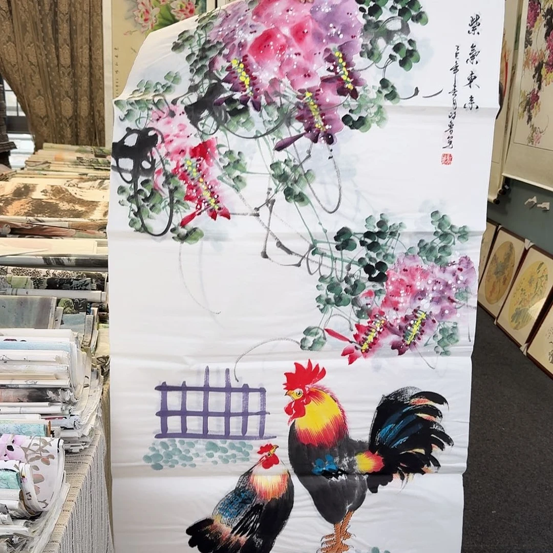 纯手绘国画作品好看四尺