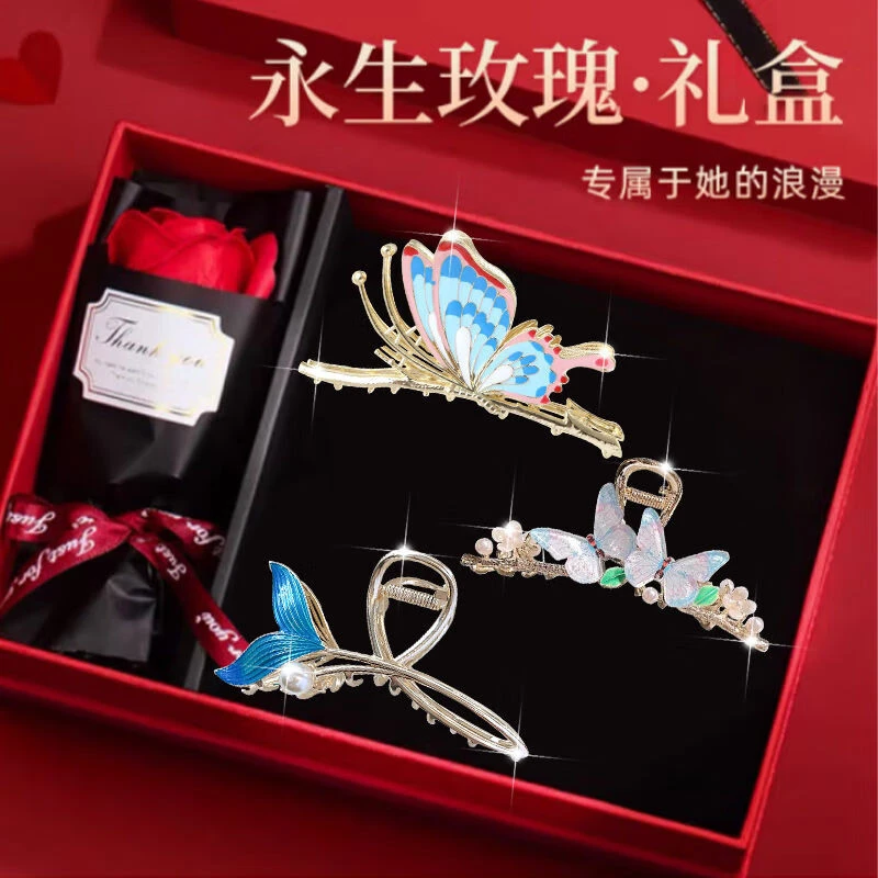 发夹女款2025新款网红爆款夹子鲨鱼夹抓夹生日礼物女生送女朋友