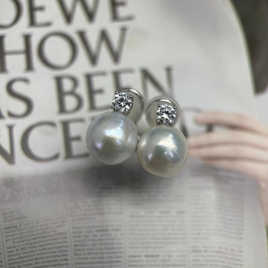 淡水珍珠耳饰 耳夹款无耳洞可戴 点位10.5mm左右 无暇