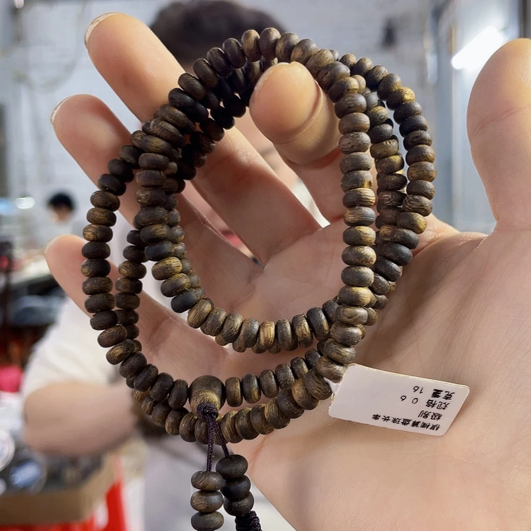 沉香手串棋楠算盘珠长串0.6/16克多样性发一