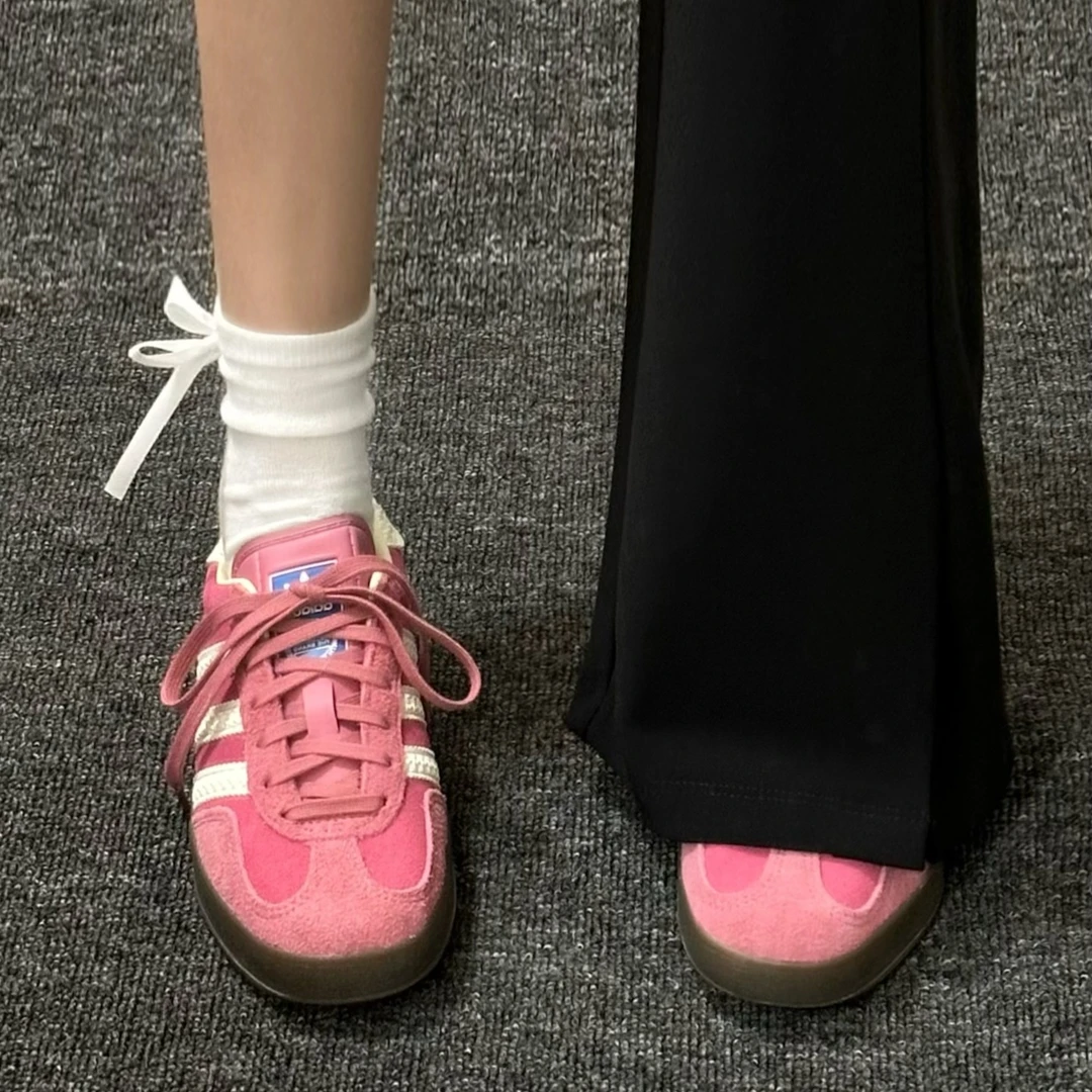 adidas/阿迪达斯三叶草GAZELLE草莓熊板鞋 男女鞋情侣粉红 IF1809