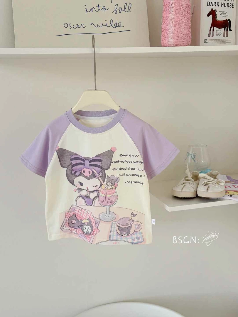 A25032卡通库洛米T恤（浅紫色）