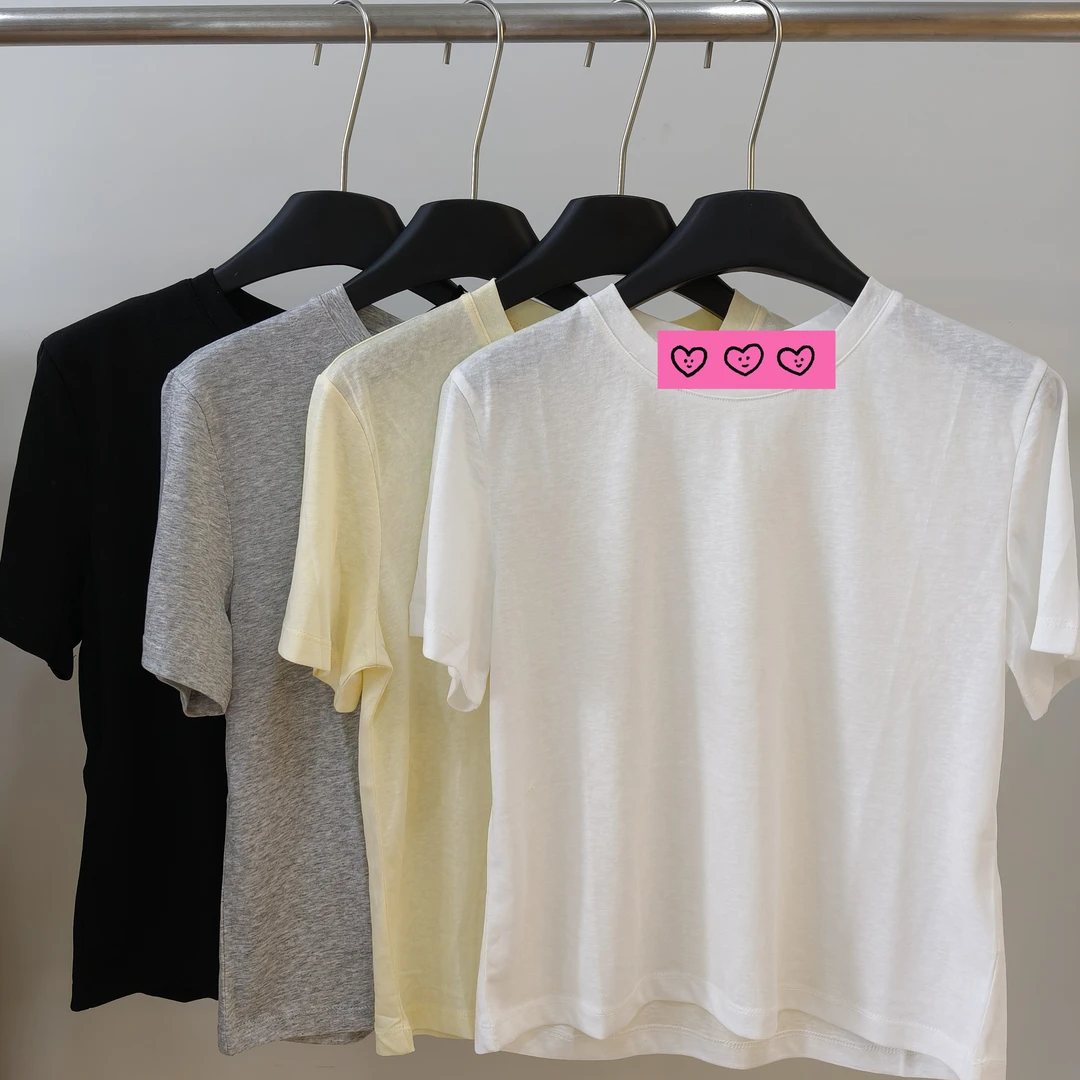 【米乐韩国正品】25夏 圆领微宽松纯色半袖上衣/N0退N0换