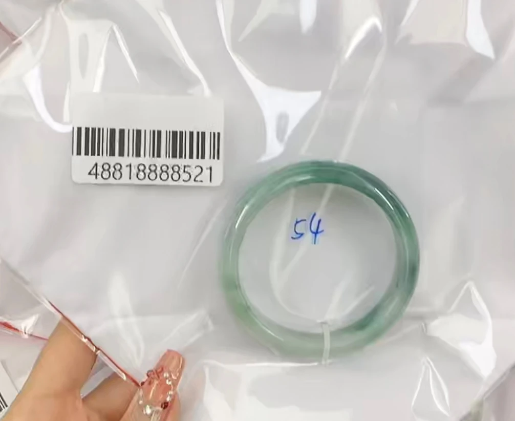 天然缅甸翡翠A货手镯 54 正圈