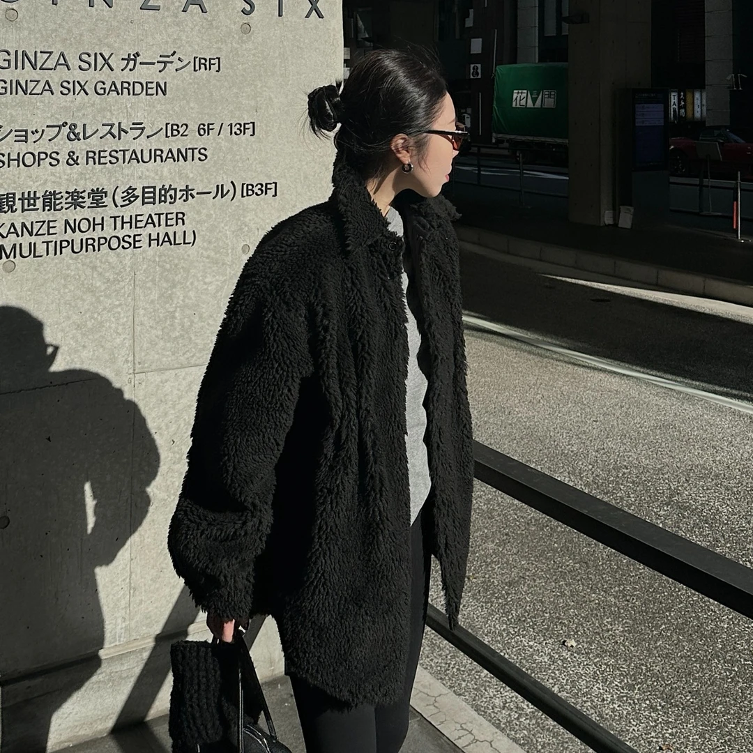 Action Studios【毛毛虫】大大推荐新款颗粒绒翻领外套WW102