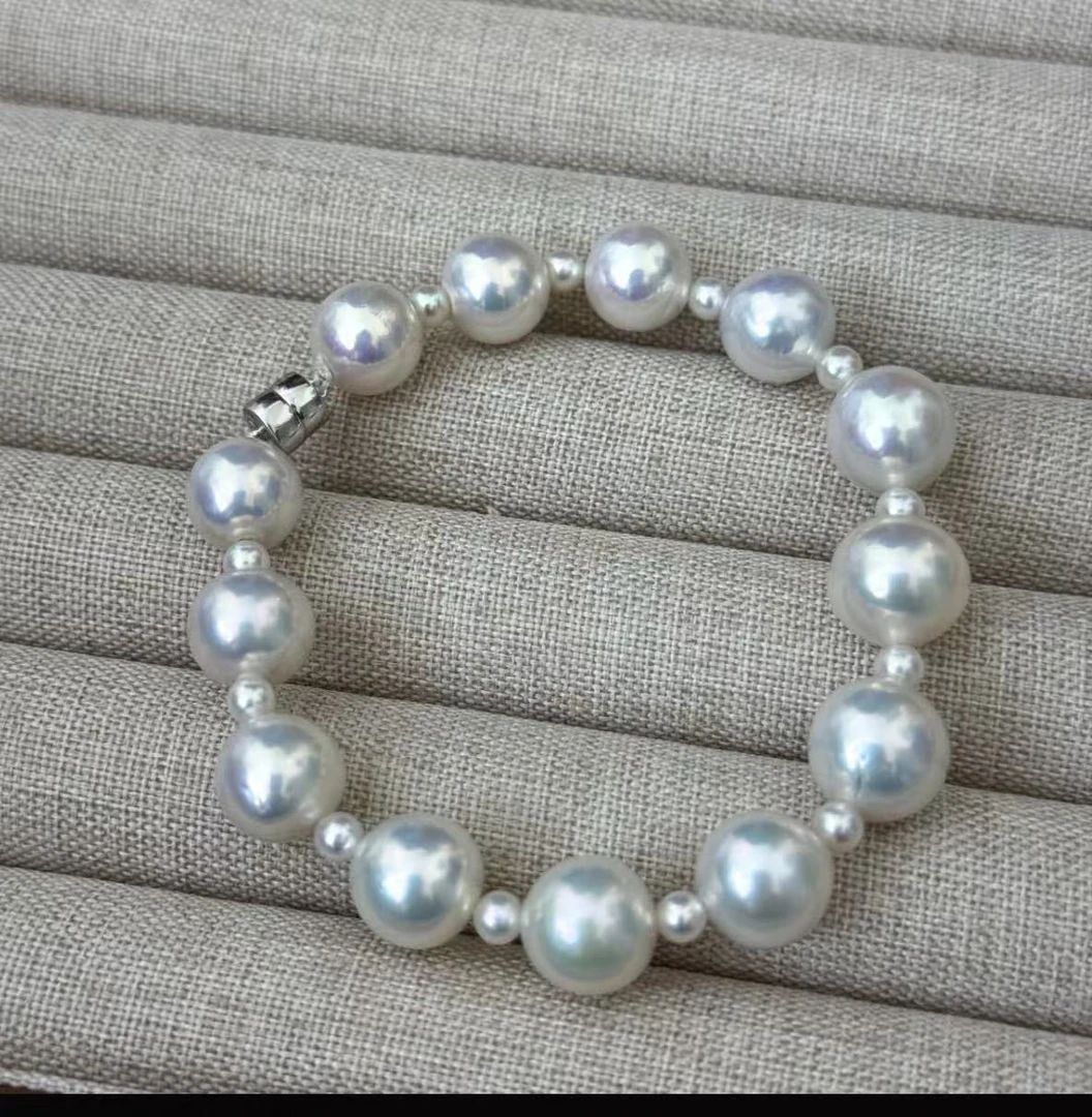 天然淡水珍珠大点位设计款珍珠手链大气简约气质百搭