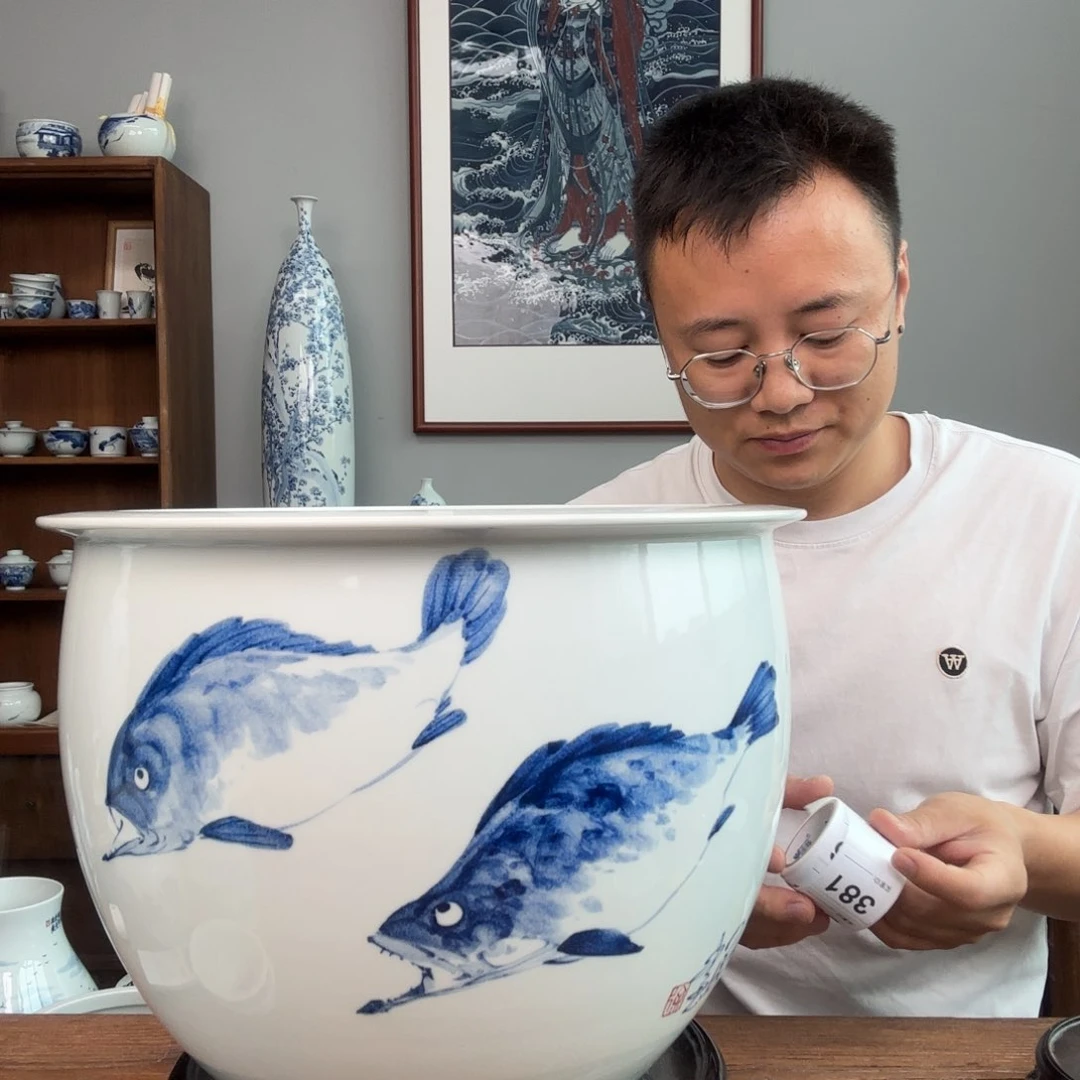 杯大**花一泓手作381微瑕桂鱼大缸