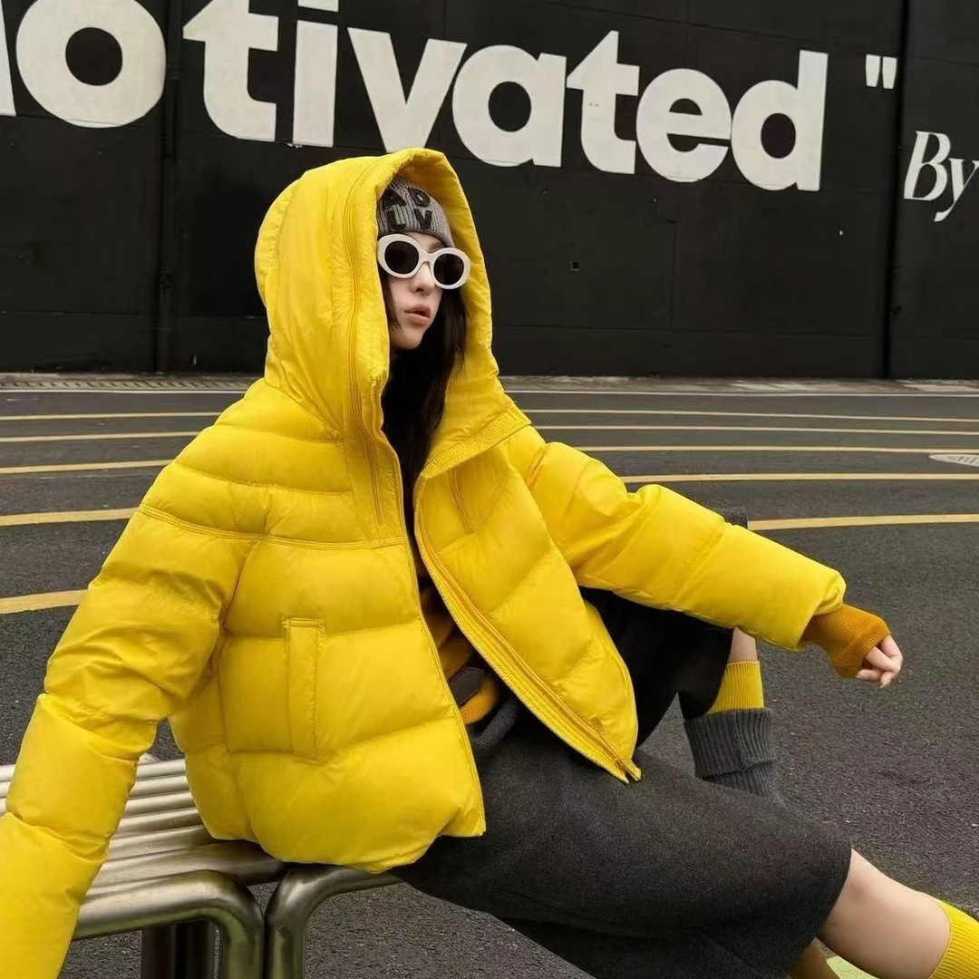 乖乖女装 2025冬季新款双拉链泡芙石墨烯云绒外套