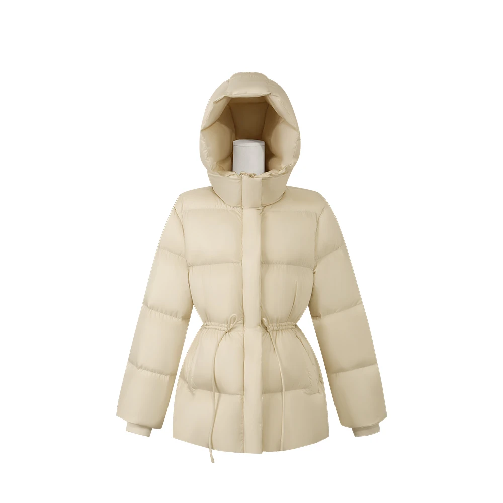 90%白鹅绒！巴黎走秀款，收腰冬季新品连帽加厚鹅绒气质xl688