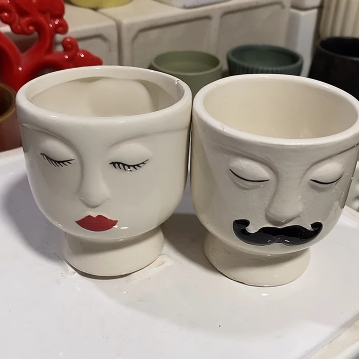 陶盆有孔 瑕疵针孔漏釉介意勿拍外高 8外口7