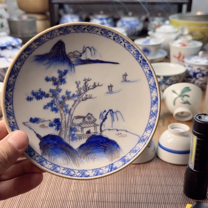 青花瓷器杯子茶具