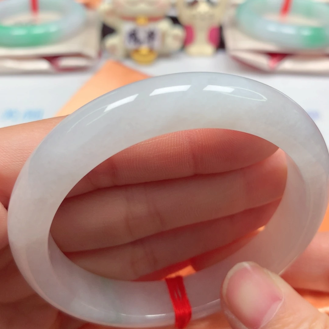 翡翠未镶嵌手镯冰底白月光5657