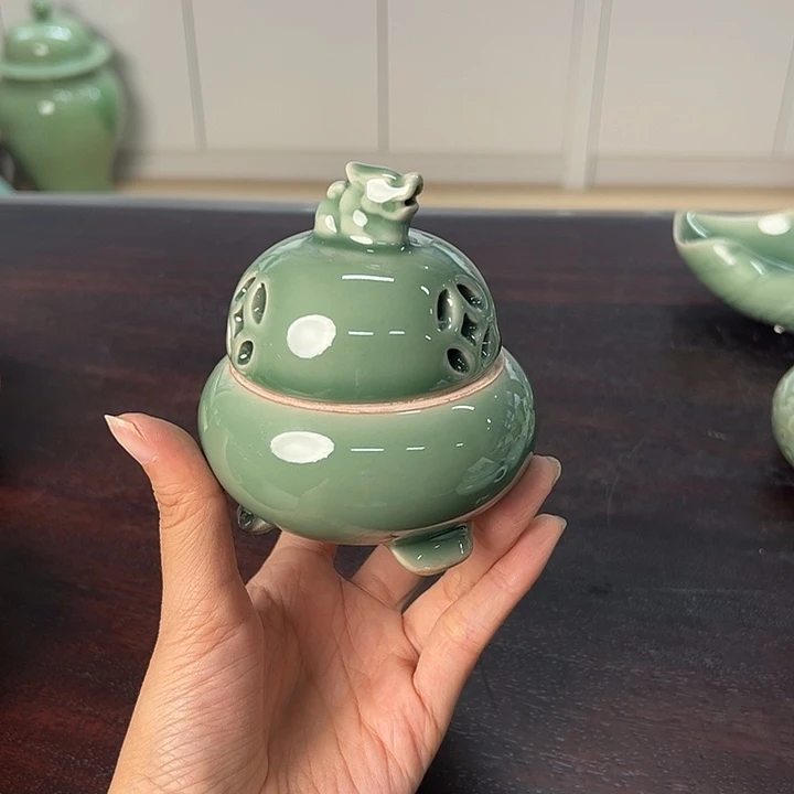 龙泉云间青瓷小米茶器