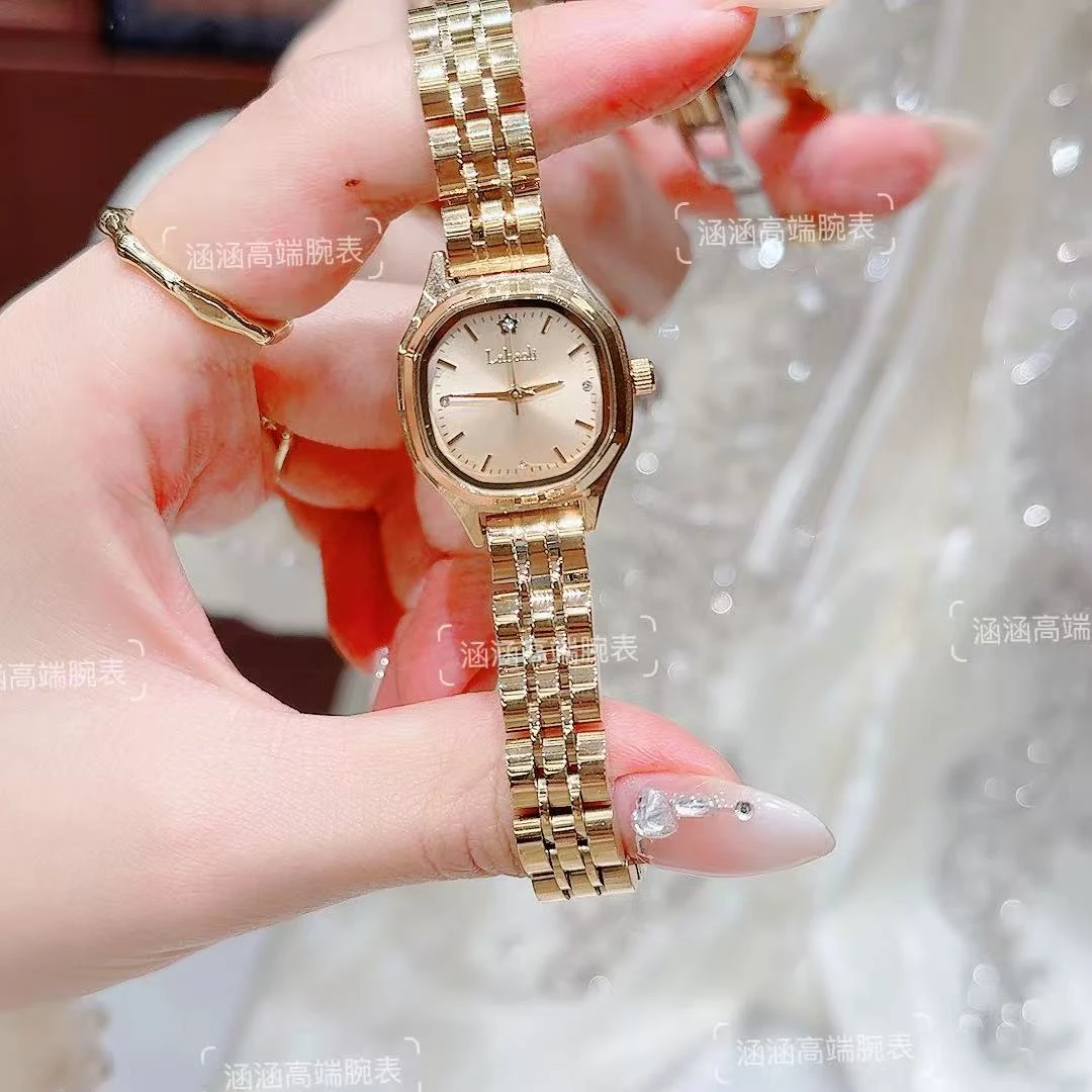 轻奢小方糖气质女士小金表石英腕表小方糖740