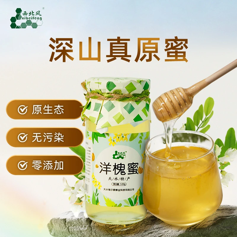 【洋槐蜜】天水洋槐蜜来自秦岭北麓大山深处正宗洋槐蜜500克