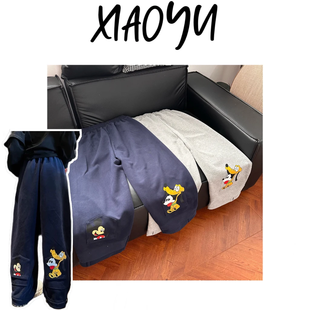 5086【反做香蕉裤】S韩系小众设计款卡通印花反做香蕉裤休闲运动裤
