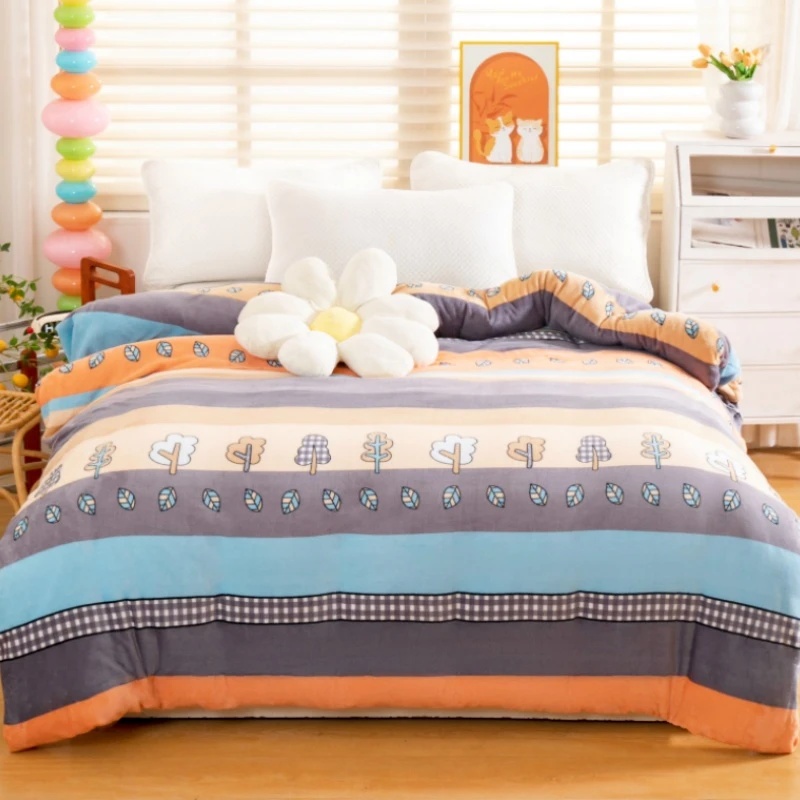 【牛奶绒单被套】高档牛奶绒被套亲肤柔软加绒保暖单双人被套可机洗