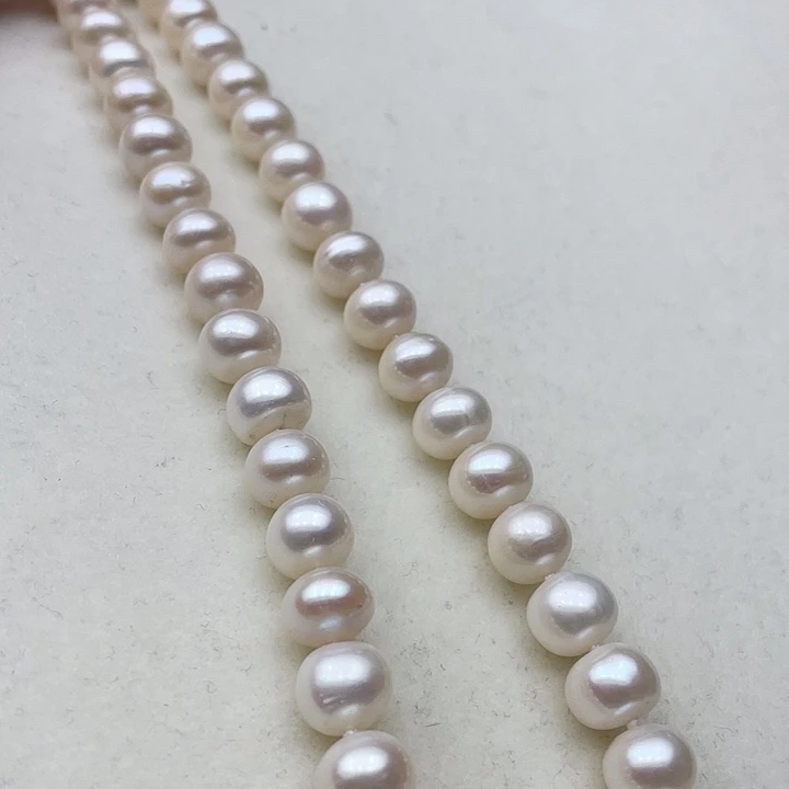 淡水珍珠颈饰未镶嵌9暖白