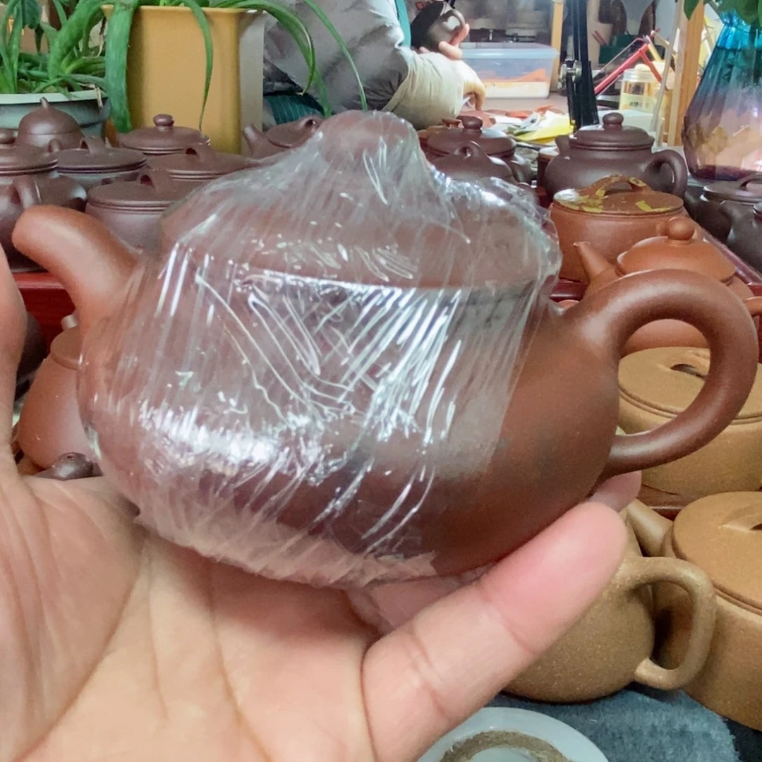 紫砂茶壶无*底漕青零添加仿古壶180 cc微瑕