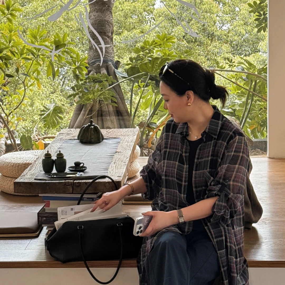 Ms.Qnn“复古格子”进口面料复古艺术感格纹长款外套 39C558 Q姐