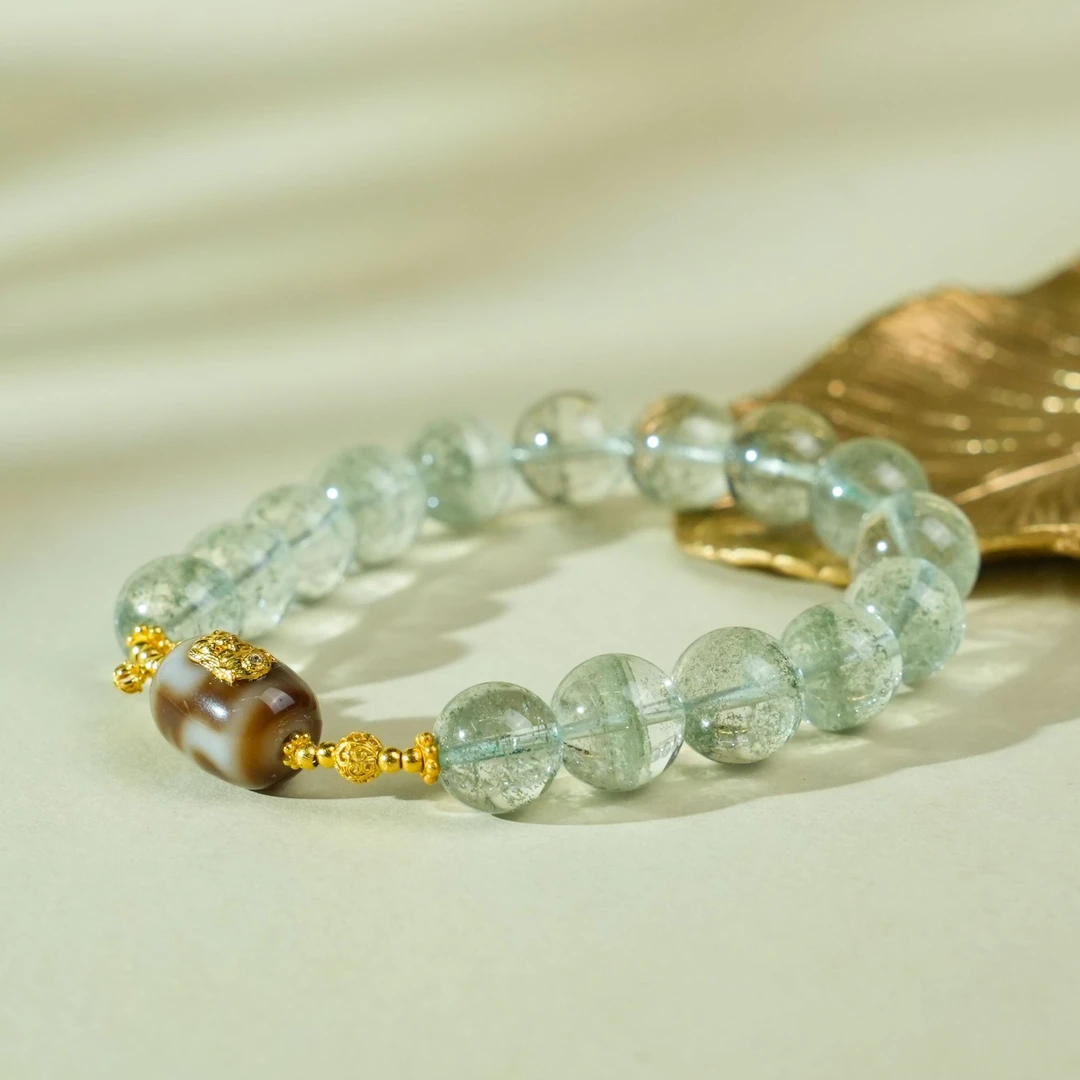 水晶手串-绿幽灵-18k金-约卡10mm-SLQ105-JX|BSJ3