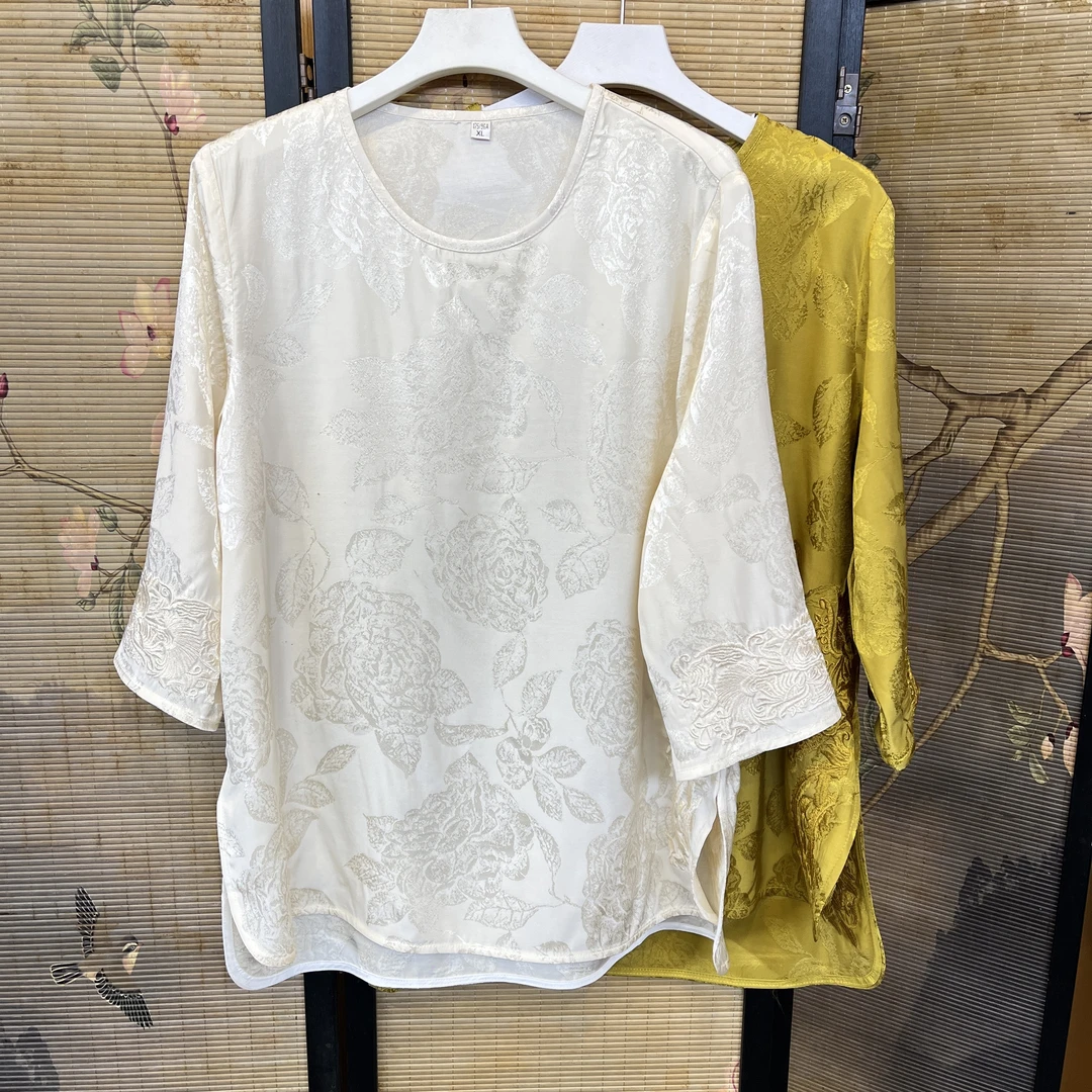 3081【清棤】中国风提花上衣新中式上衣