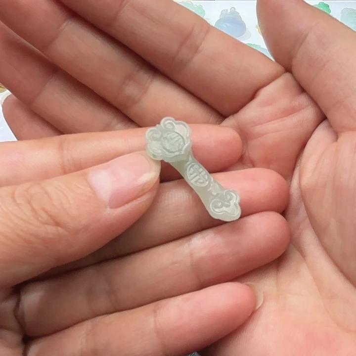 定制翡翠未镶嵌天然缅甸翡翠A货如意柄不退不换