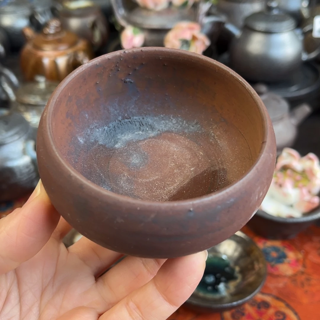 柴烧茶器主人杯杯柴烧