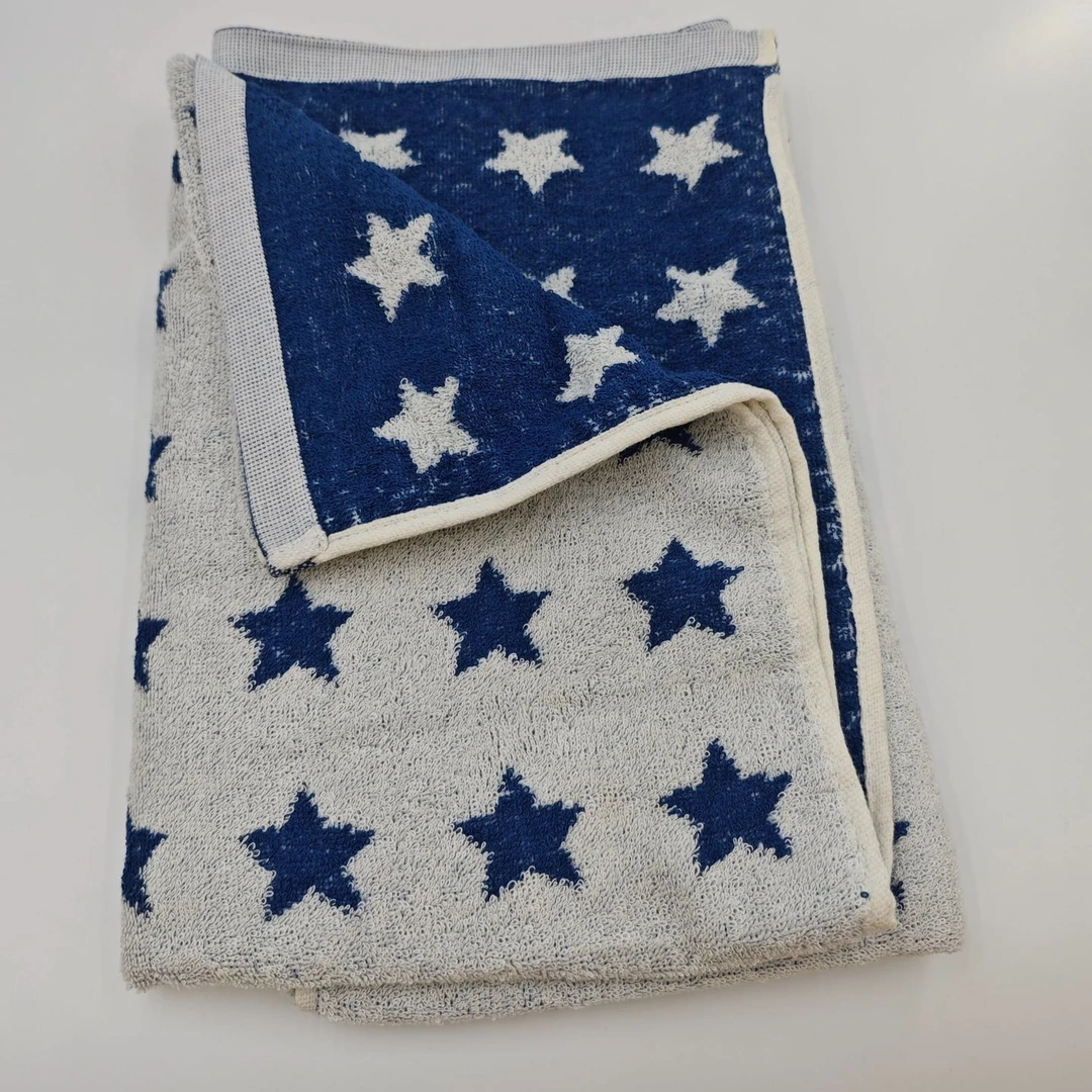 527浴巾70*140浴巾毛巾蓝色星星儿童成人使用微瑕
