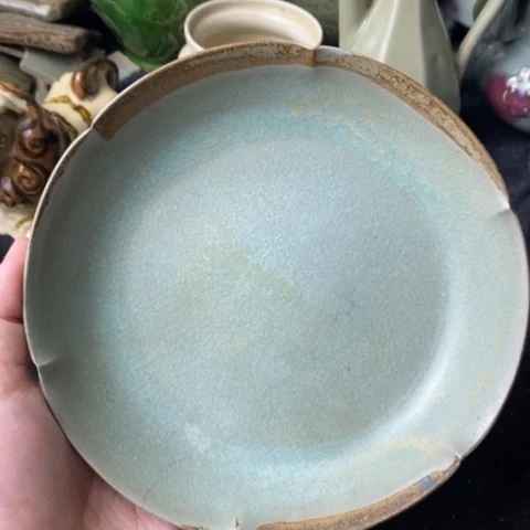 盘宝丰清凉寺汝窑残器