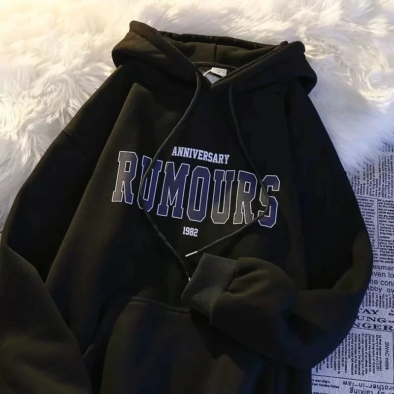 不缩水连帽不起球卫衣加厚美式韩版ins春秋宽松复古秋冬季