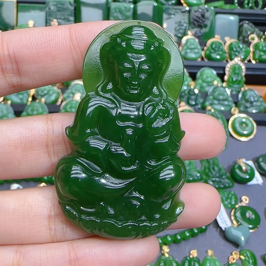 和田玉（碧玉）未镶嵌颈饰编绳