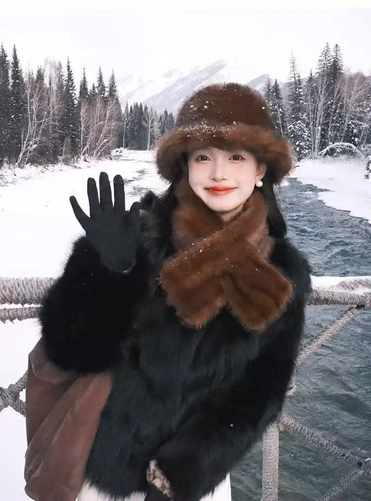 斯拉夫美学~暖暖毛毛帽or围巾（YWMZ010#）爱唯依