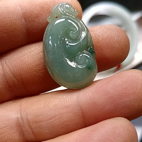 翡翠未镶嵌颈饰事事如意A货翡翠