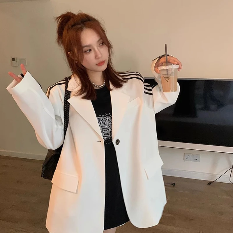 撞色西装+撞色长半裙 QW231049