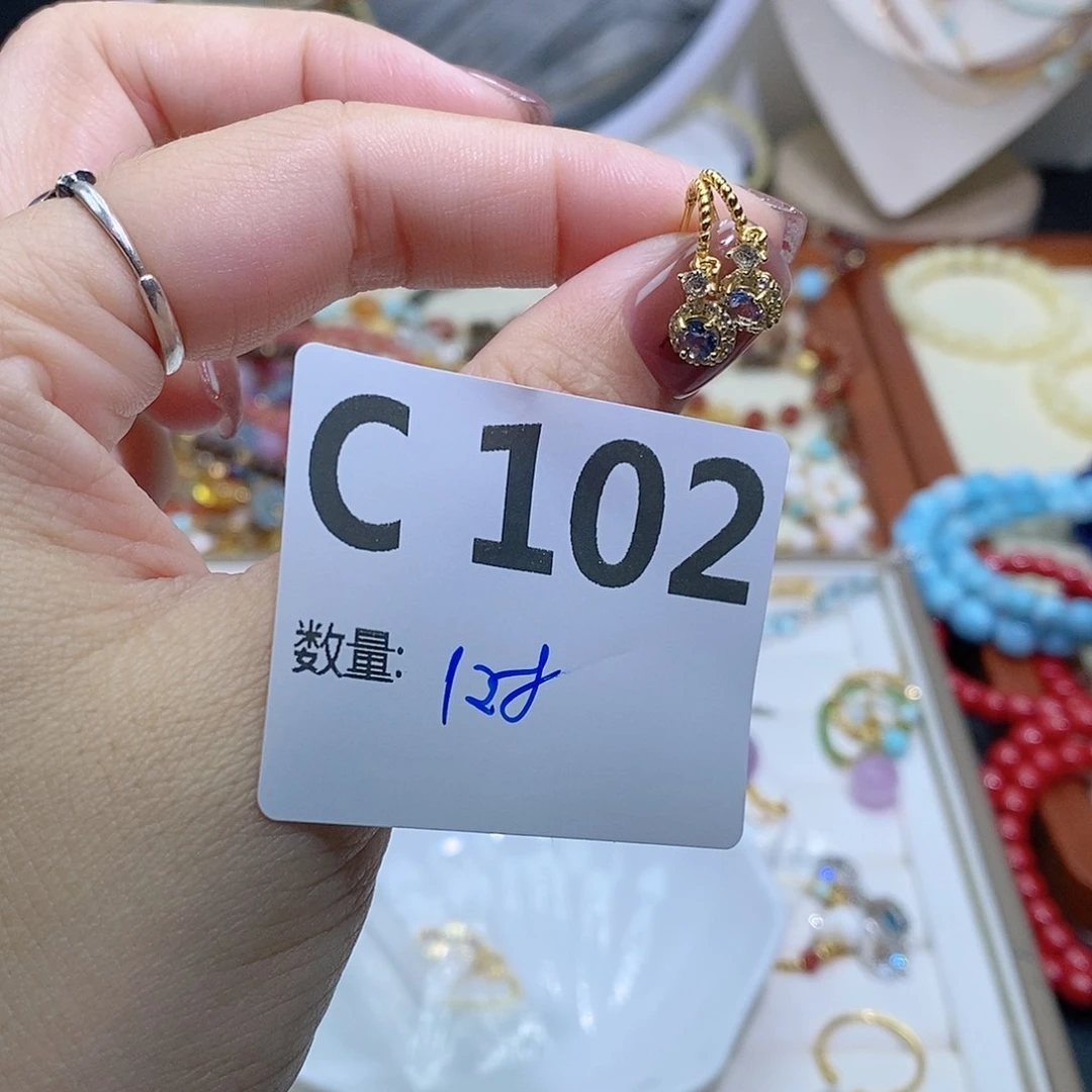 水晶珠宝半成品银S925镶嵌C102