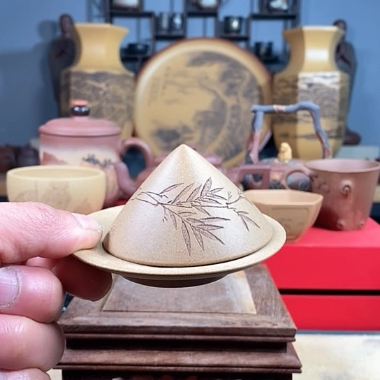 紫砂茶杯陀螺杯微瑕