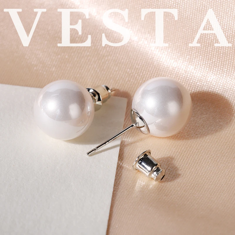 非金属仿珍珠耳饰 珠珠耳钉暖白高端贵气优雅气质轻奢百搭耳饰