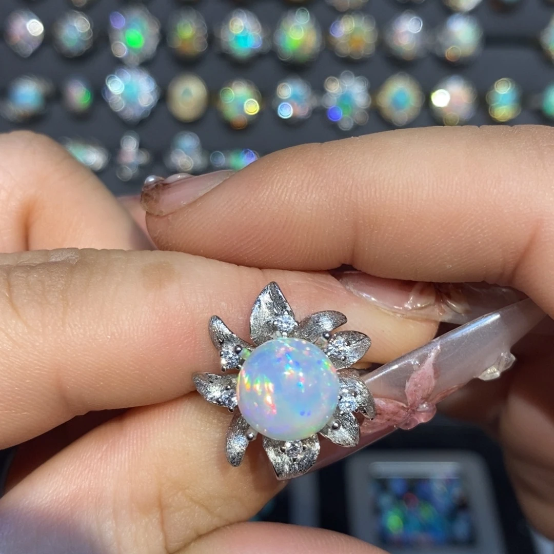 欧泊银S925镶嵌戒指