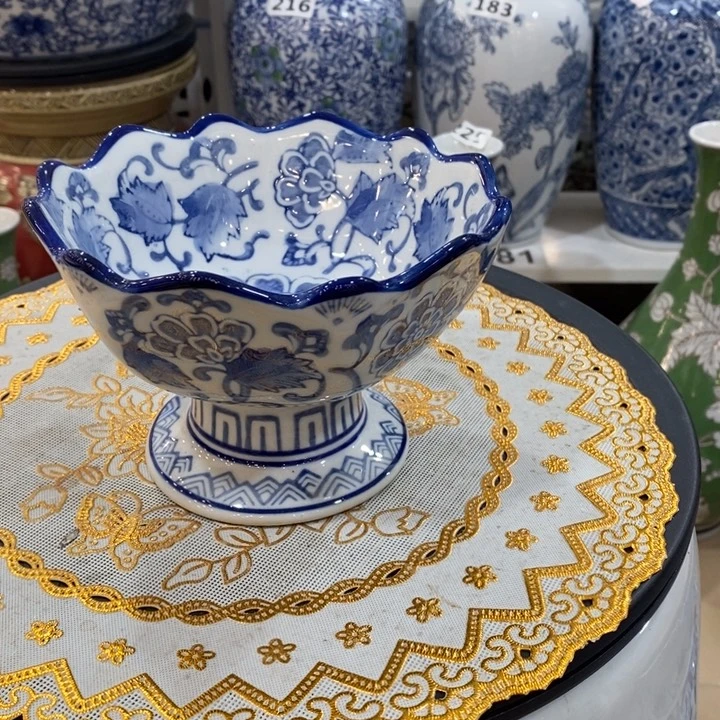 摆件手绘青花瓷陶瓷，碗