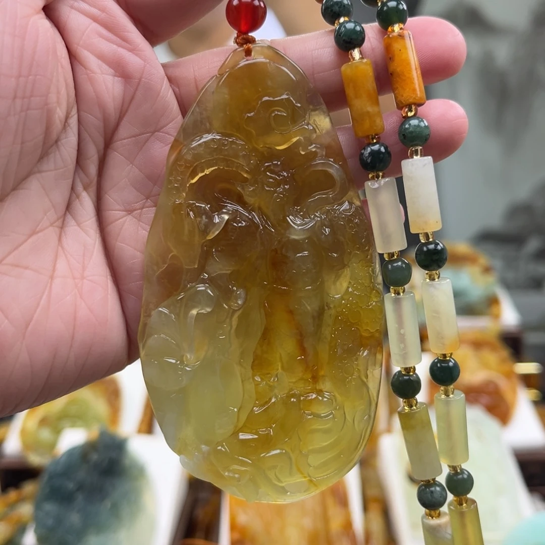 岫玉未镶嵌挂件挂件