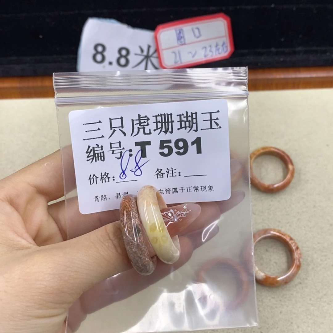 硅化珊瑚（珊瑚玉）1足银镀金镶嵌周*