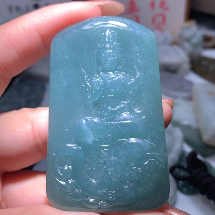 翡翠未镶嵌颈饰保真天然A货翡翠