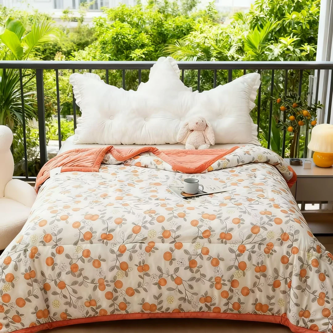 【试睡三十天】2025新款豆豆被被子 橙意满满