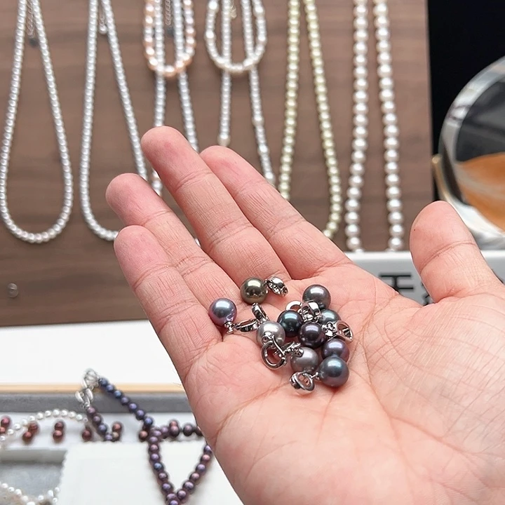 淡水珍珠吊坠(不含链)钛钢